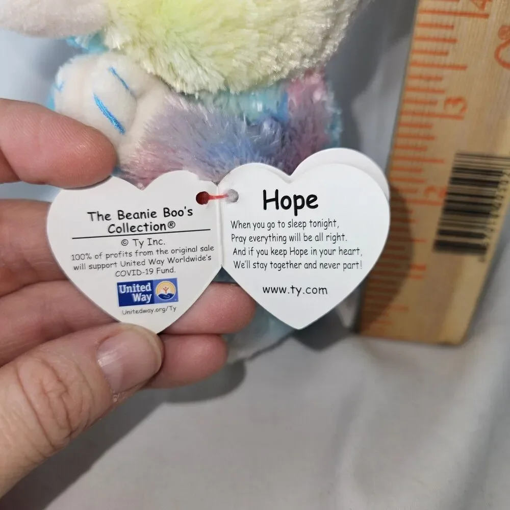 Ty Beanie Boos HOPE the Praying Bear 6